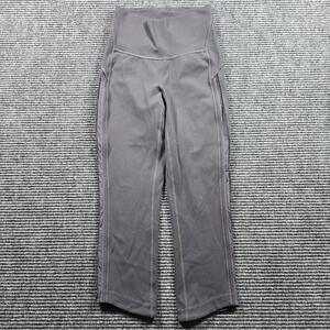Lululemon Wunder Under Women's 4 Gray High Rise Crop 21 Stretch Yoga